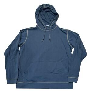 Free Fly Hoodie Women’s Small Slate Blue Contrast Stitch Bamboo Blend Pullover
